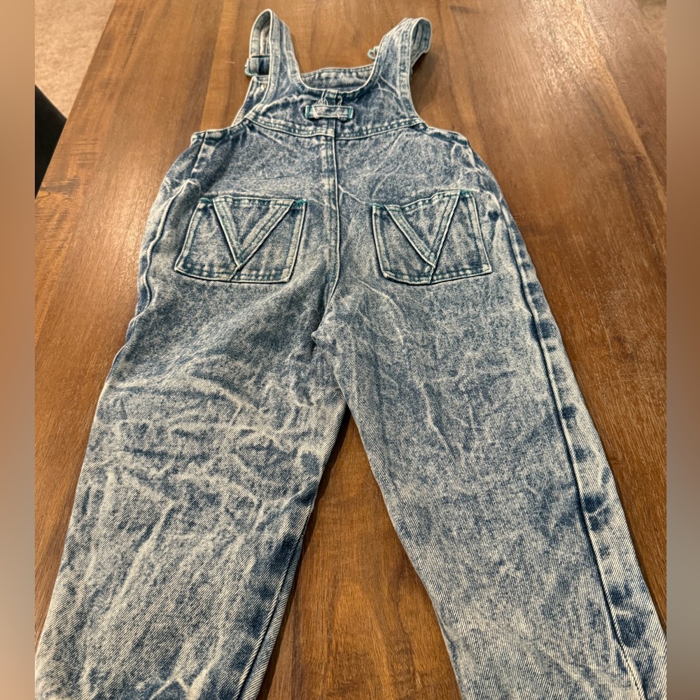Vintage Hush Puppies 80s 90s acid wash denim jogger overalls size 3t - Picture 9 of 12